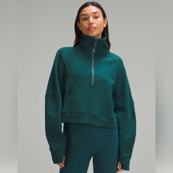 COPY - Lululemon x Peloton Scuba Oversized Funnel-Neck Half Zip Storm Teal XS/S - Picture 1 of 8